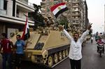 Egyptians celebrating military overthrow of Morsi government