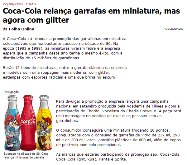 01/02 Geloucos e Gelocósmicos Coca-Cola e Alguns Sem Identificação