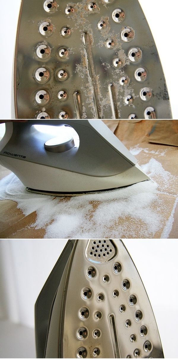 Clean the iron with salt 30 Dicas para deixar sua casa brilhando