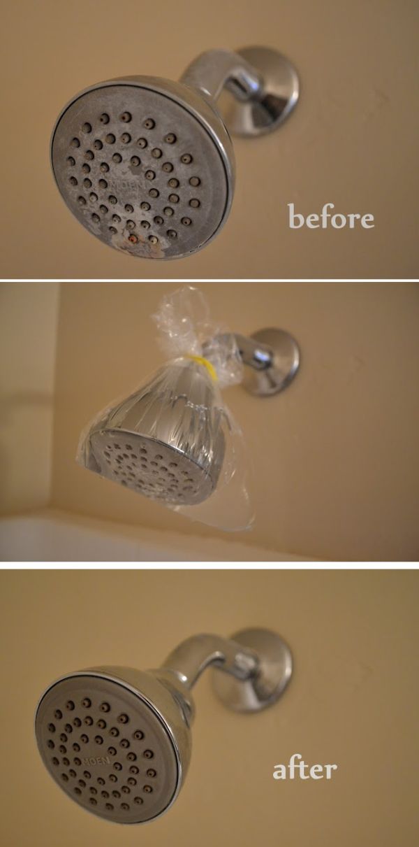 clean shower head 30 Dicas para deixar sua casa brilhando