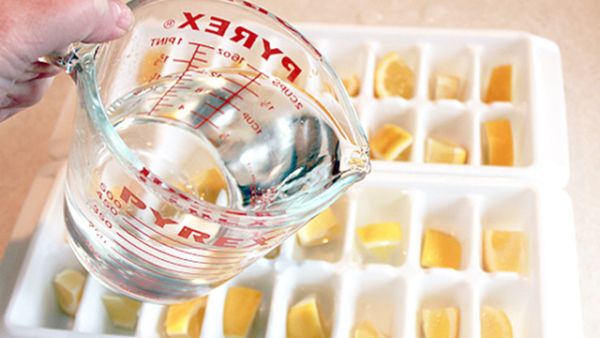 lemon vinegar ice cube 30 Dicas para deixar sua casa brilhando