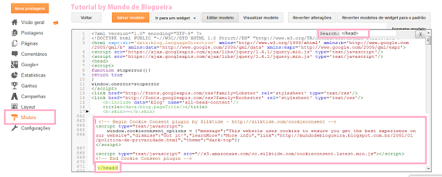 [Tutorial] Como informar os cookies de seu Blogger a União Europeia 